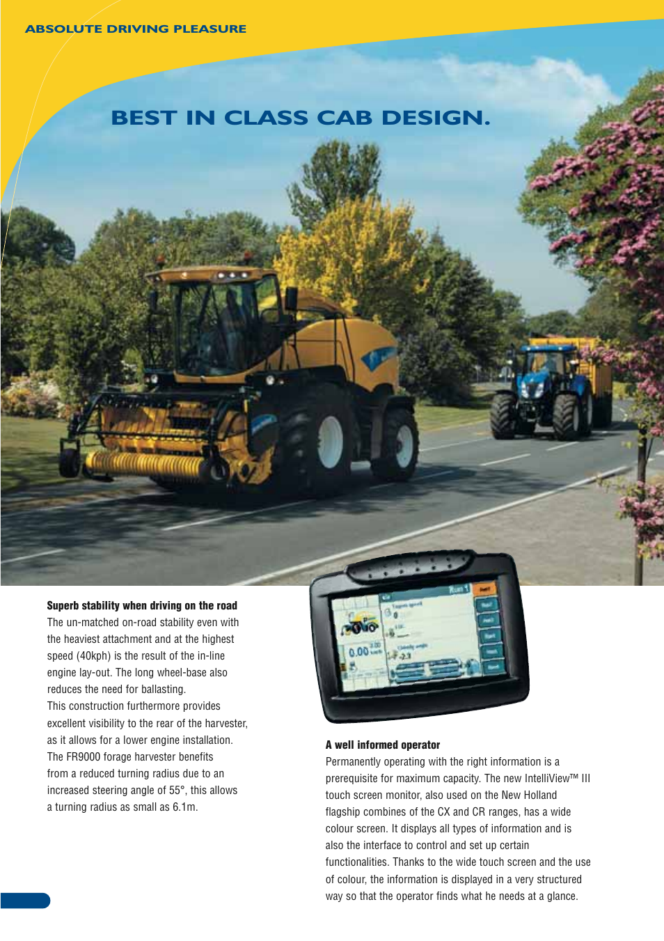 Best in class cab design | New Holland FR9090 User Manual | Page 18 / 28