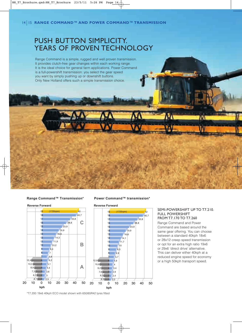 Push button simplicity. years of proven technology, Ab c | New Holland T7.235 User Manual | Page 14 / 28