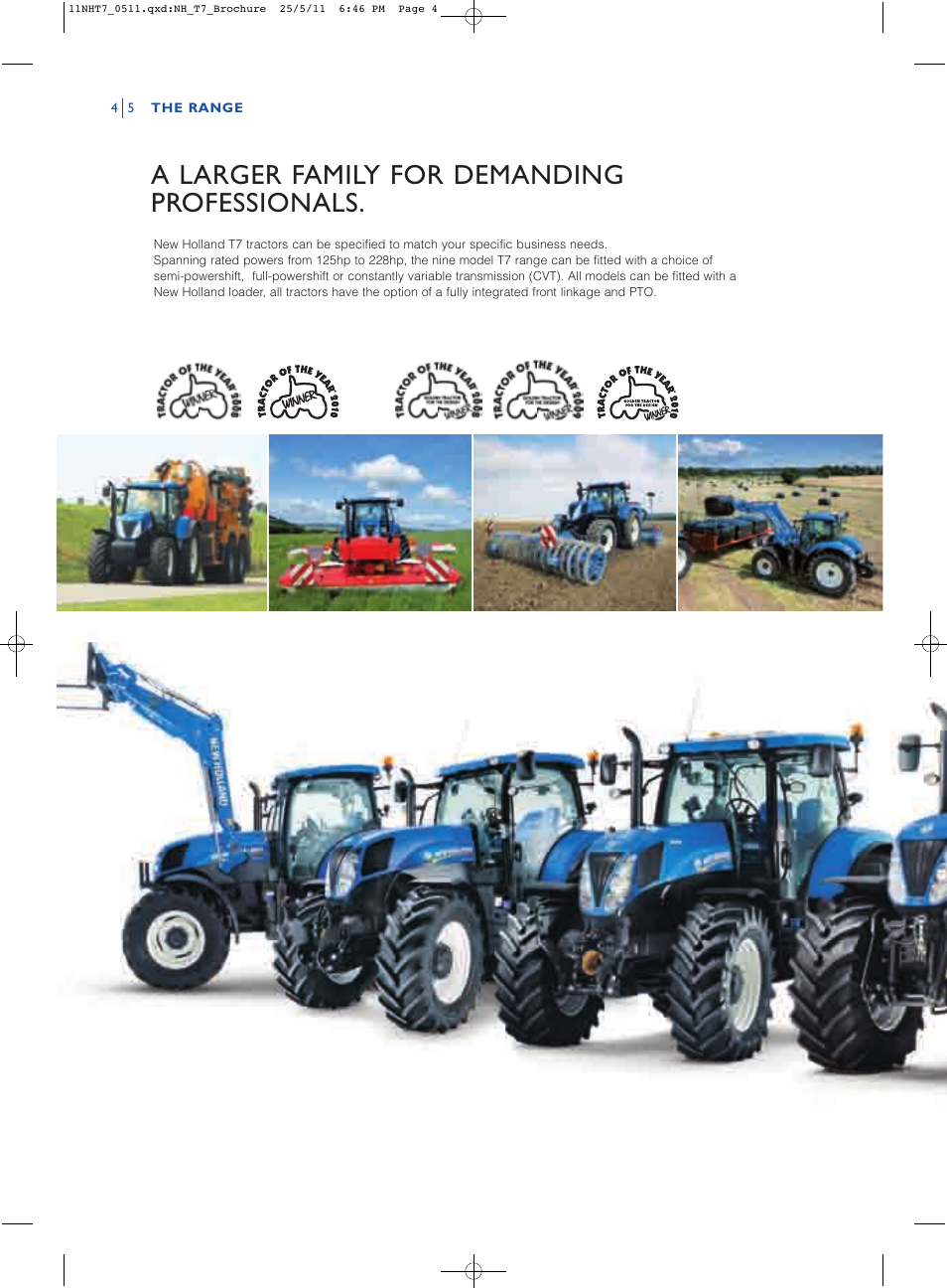 A larger family for demanding professionals | New Holland T7.235 User Manual | Page 4 / 28