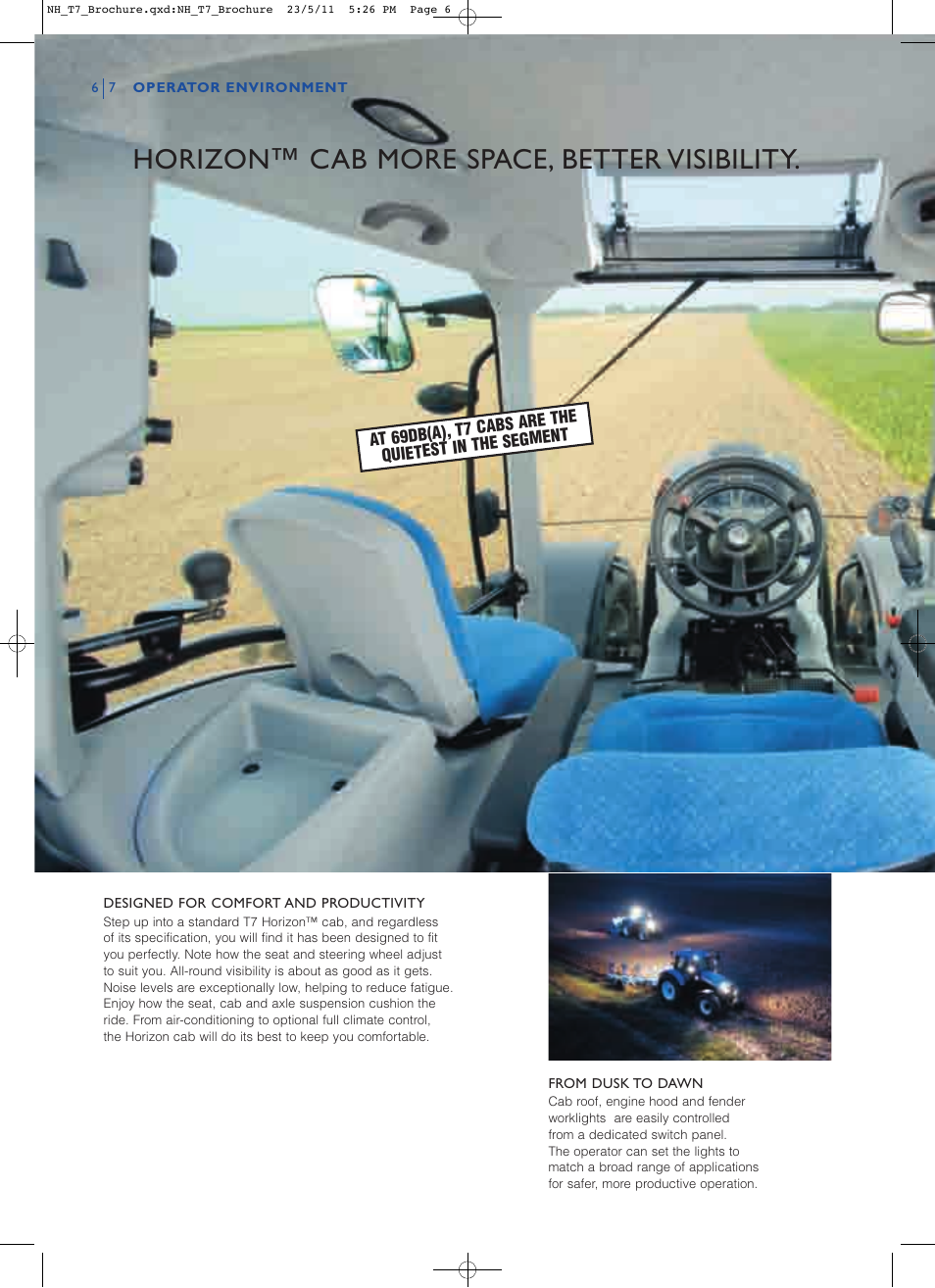 Horizon™ cab more space, better visibility | New Holland T7.235 User Manual | Page 6 / 28