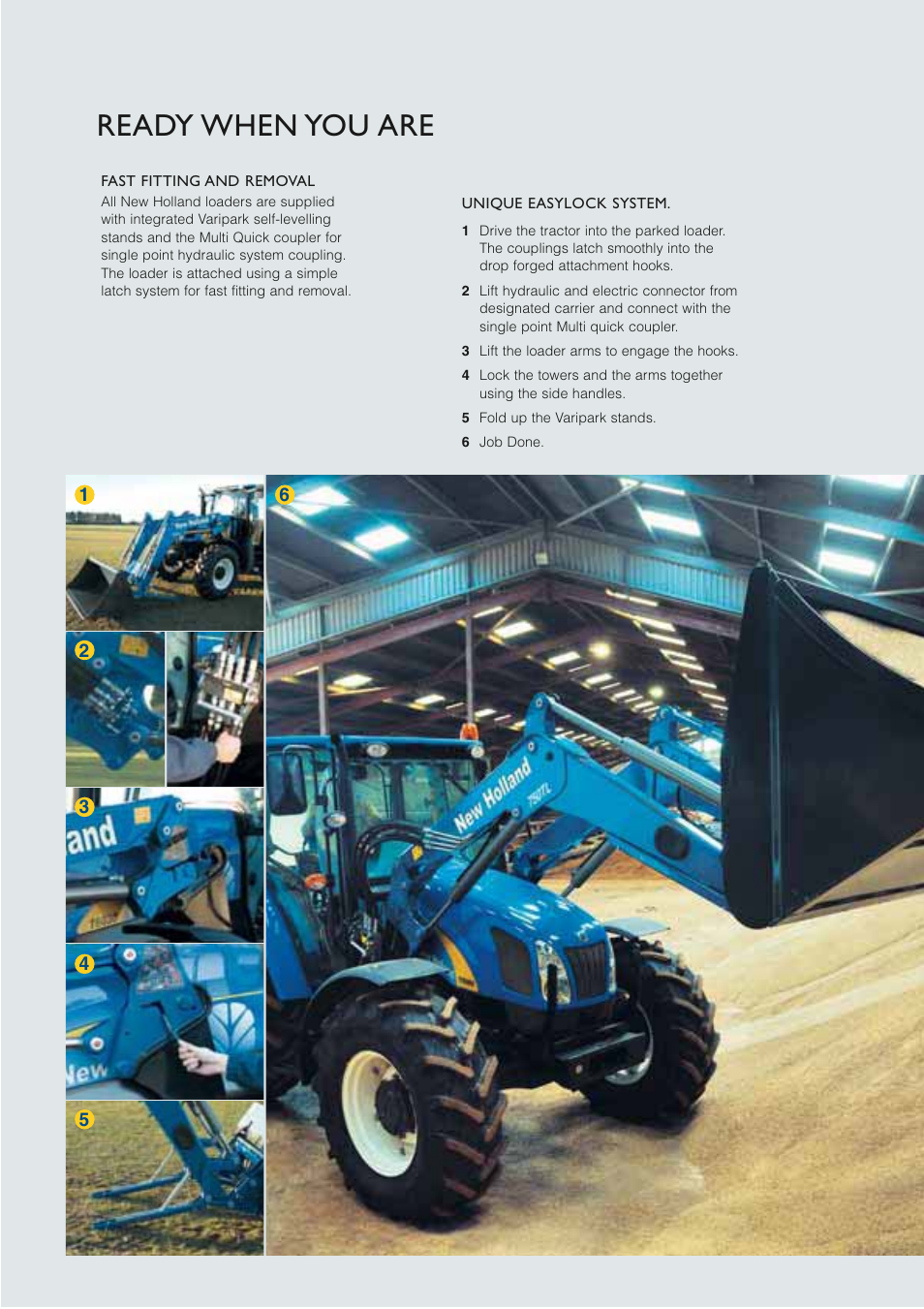 Ready when you are | New Holland 7OOTL User Manual | Page 3 / 8