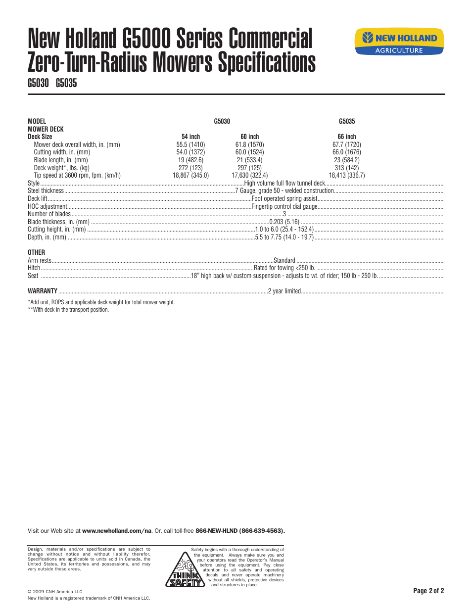 New Holland FX751V User Manual | Page 2 / 2