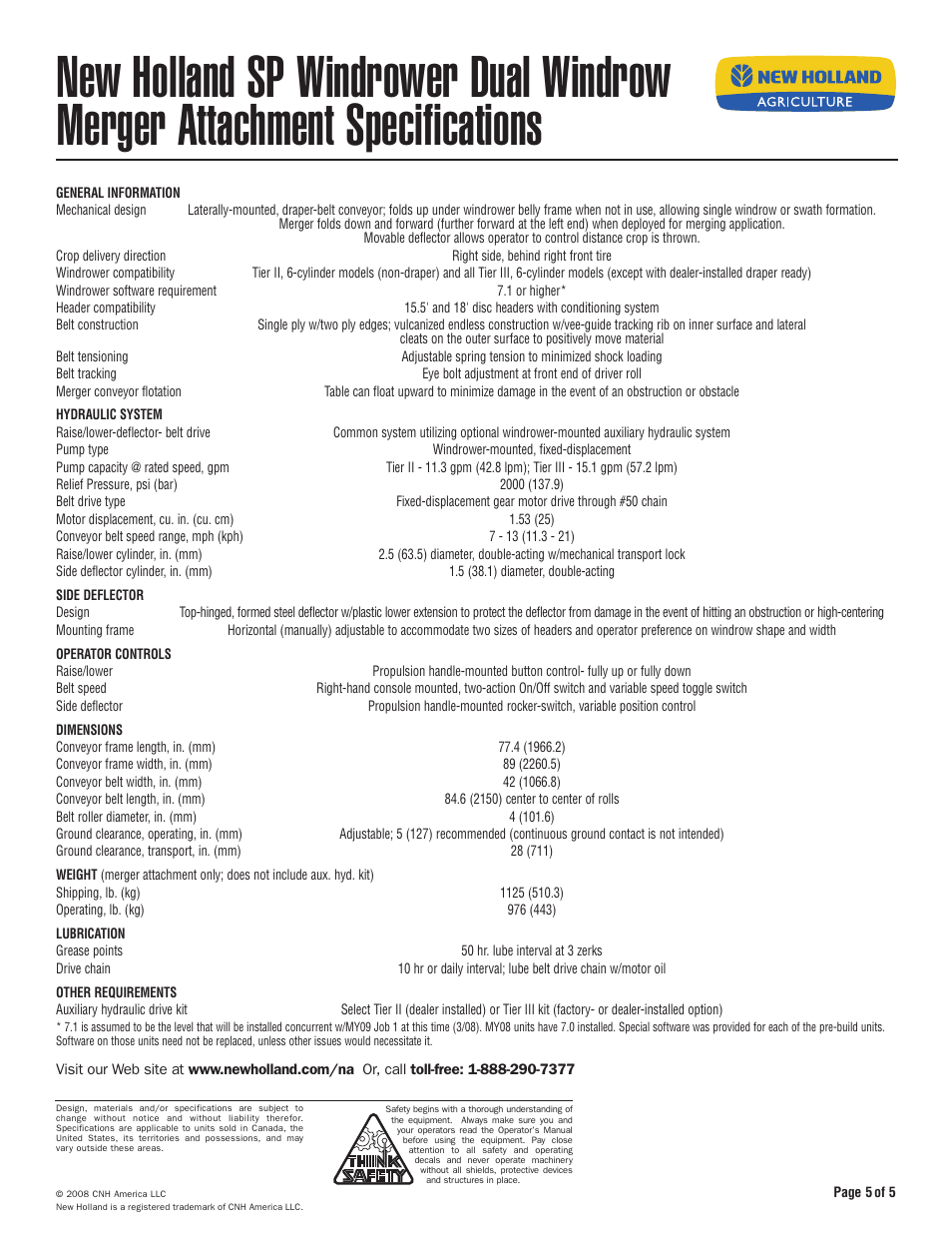 New Holland H8000 Series User Manual | Page 5 / 5