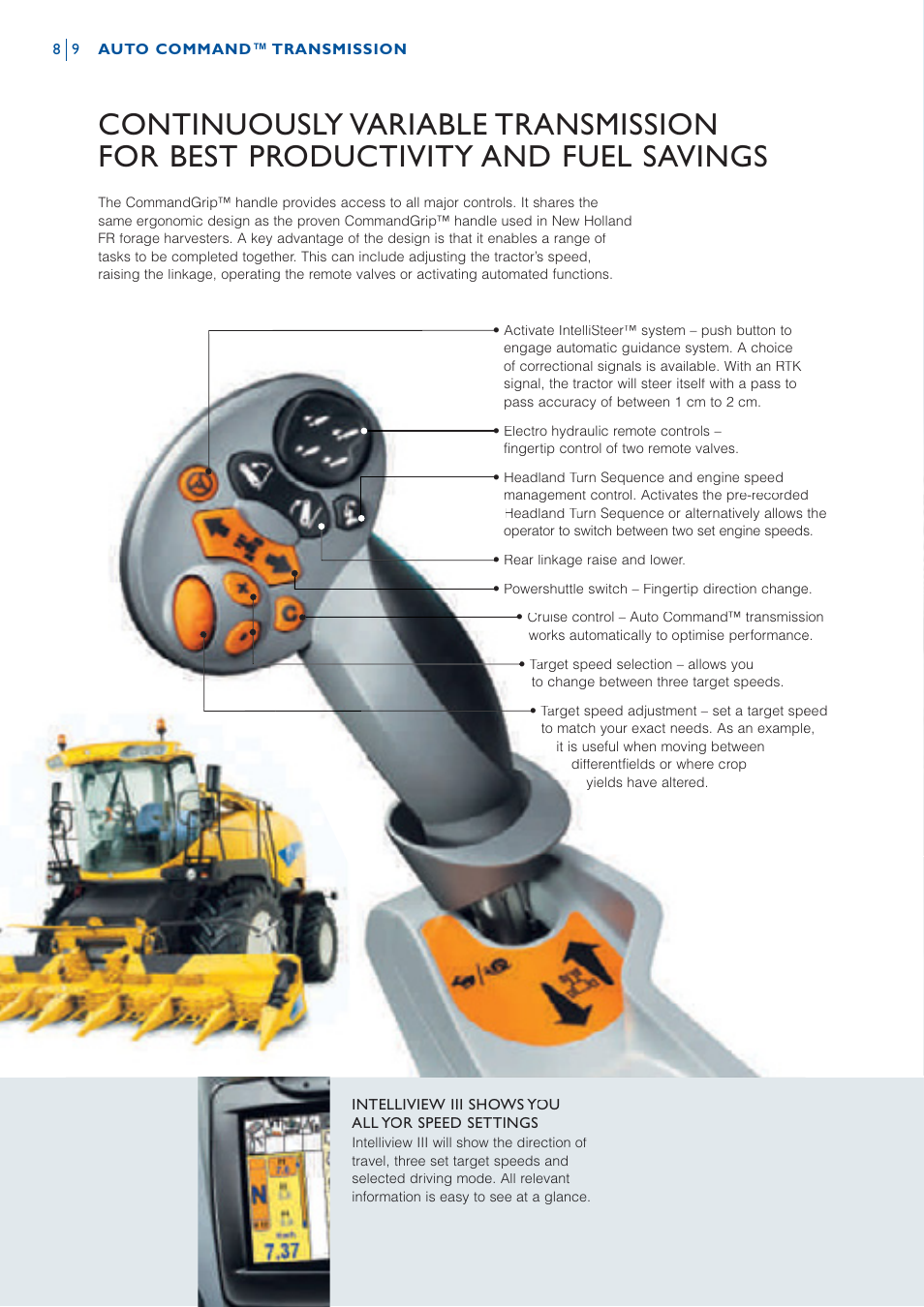 New Holland AUTO COMMAND T7OOO User Manual | Page 8 / 24