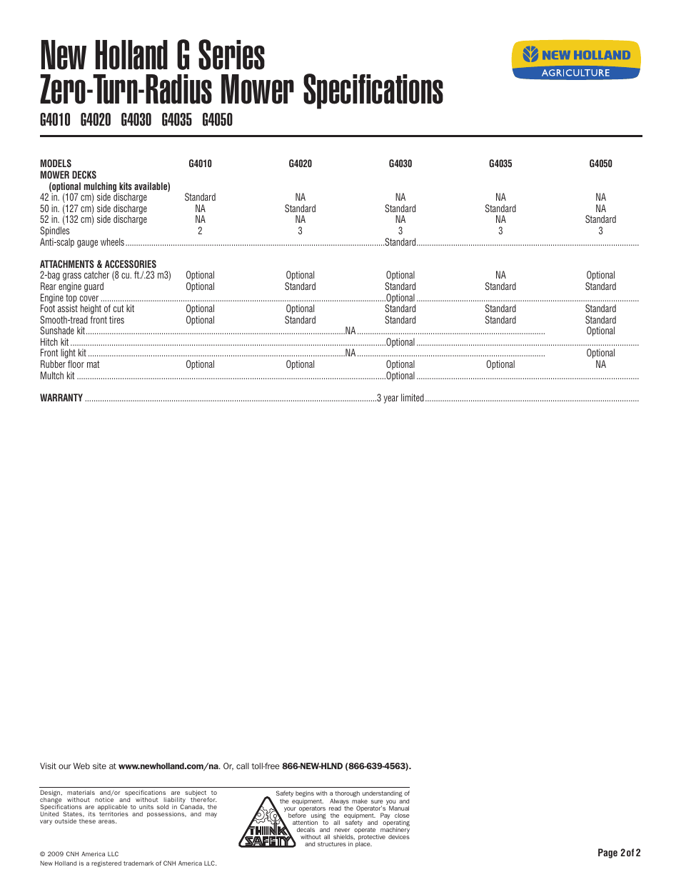 New Holland G4010 User Manual | Page 2 / 2