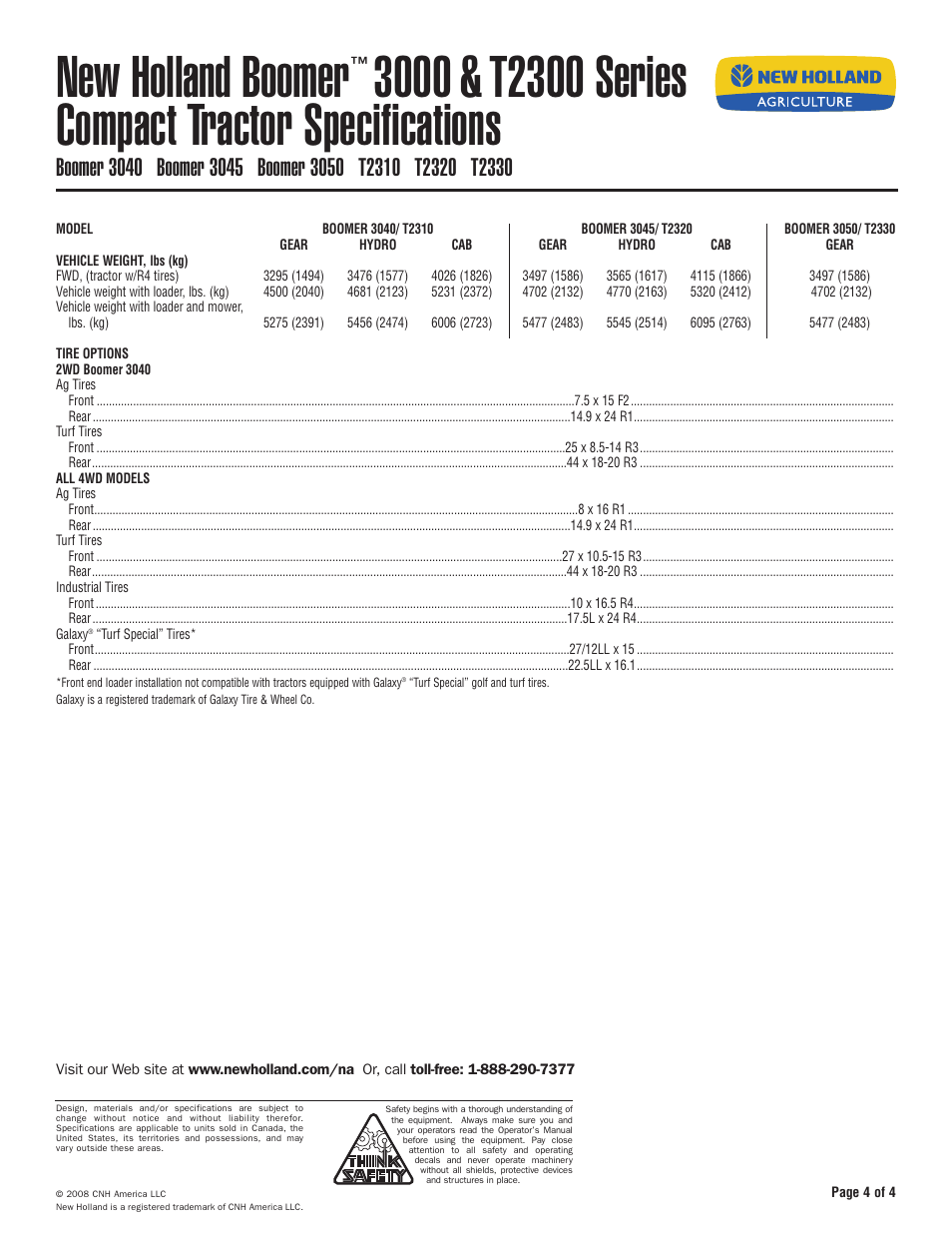 New holland boomer | New Holland Boomer 1030 User Manual | Page 4 / 4