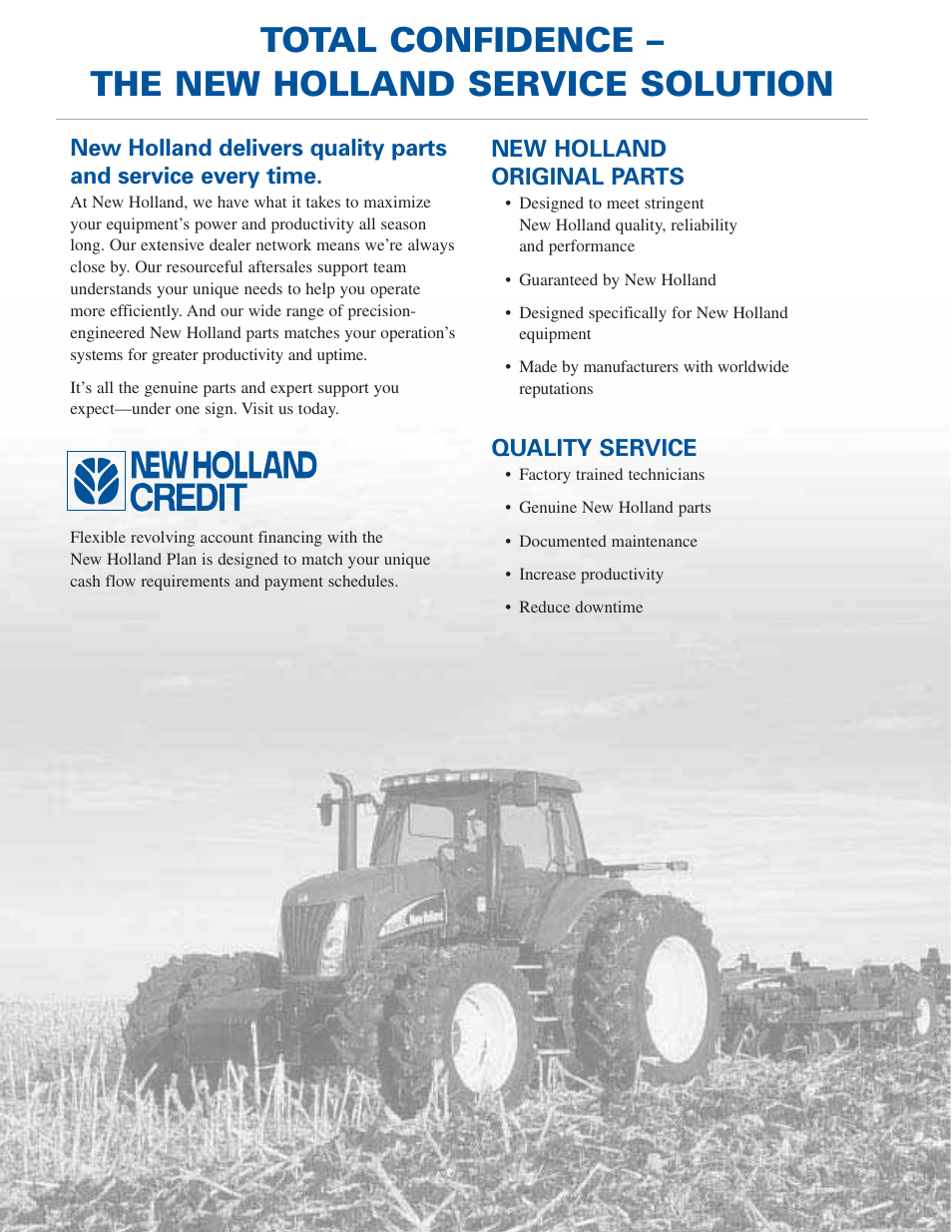 New Holland TG Series User Manual | Page 2 / 36