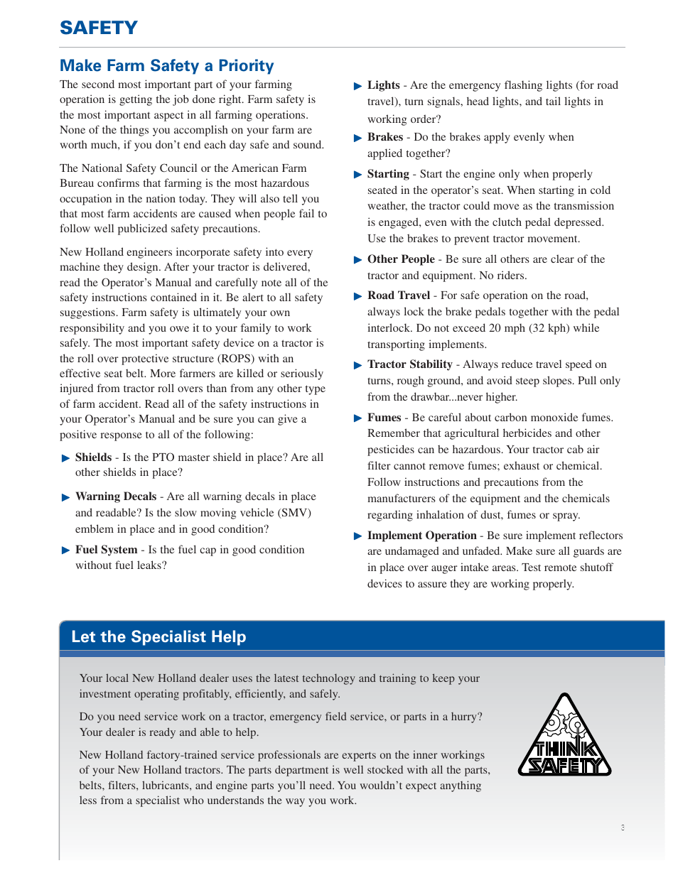 New Holland TG Series User Manual | Page 3 / 36