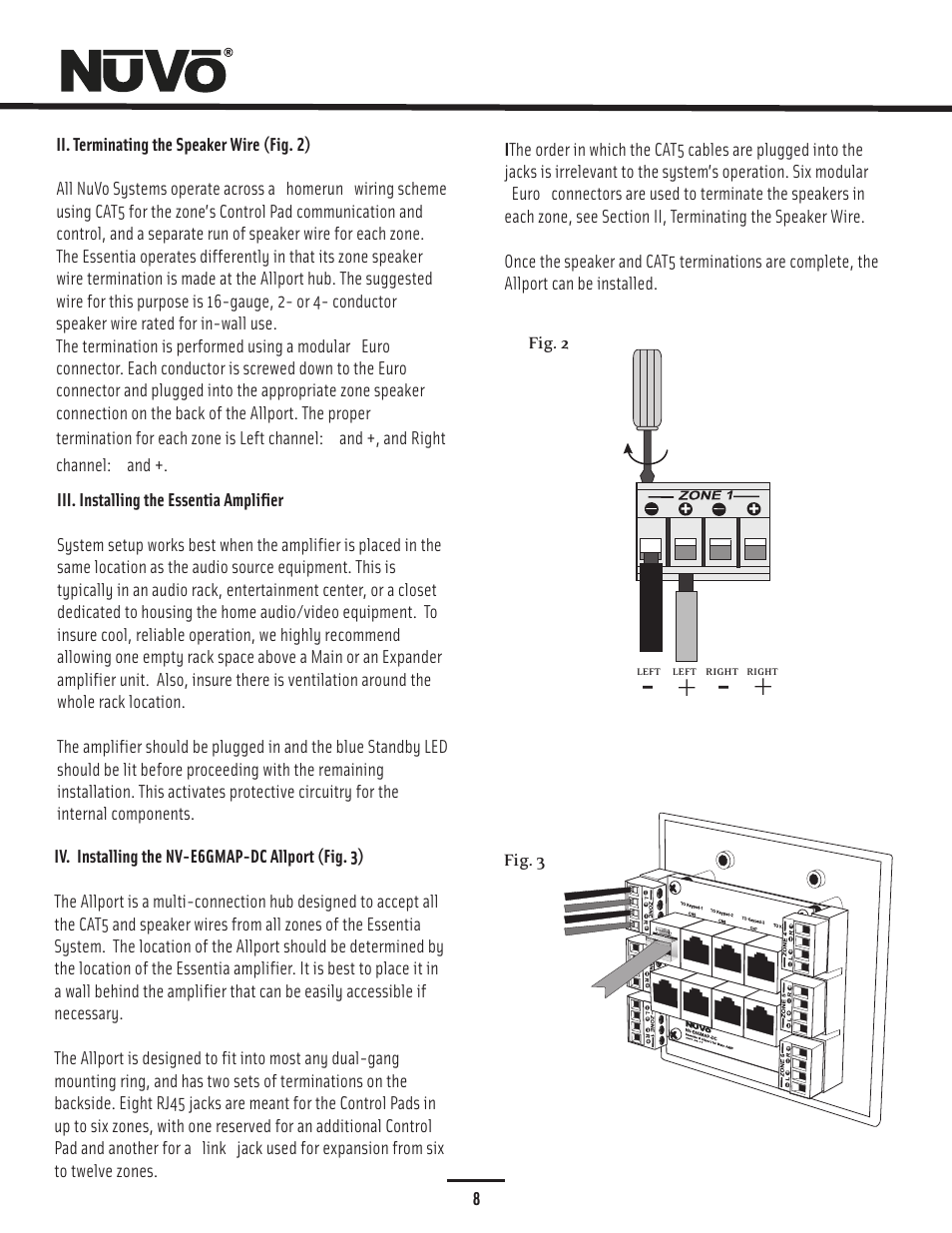 Speaker term and ez port | Nuvo Essentia Six-Source User Manual | Page 11 / 44