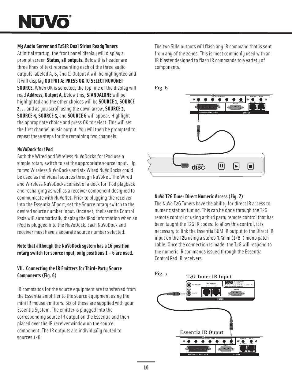 Ir emitters | Nuvo Essentia Six-Source User Manual | Page 13 / 44