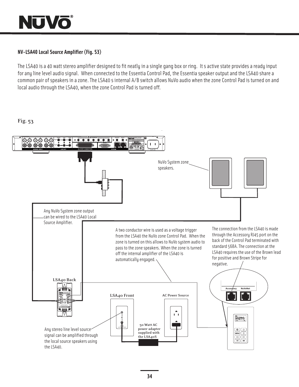 Lsa40 | Nuvo Essentia Six-Source User Manual | Page 37 / 44