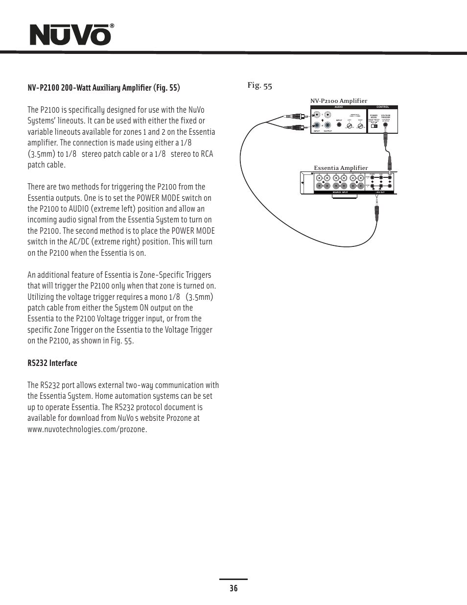 P2100/rs232 | Nuvo Essentia Six-Source User Manual | Page 39 / 44