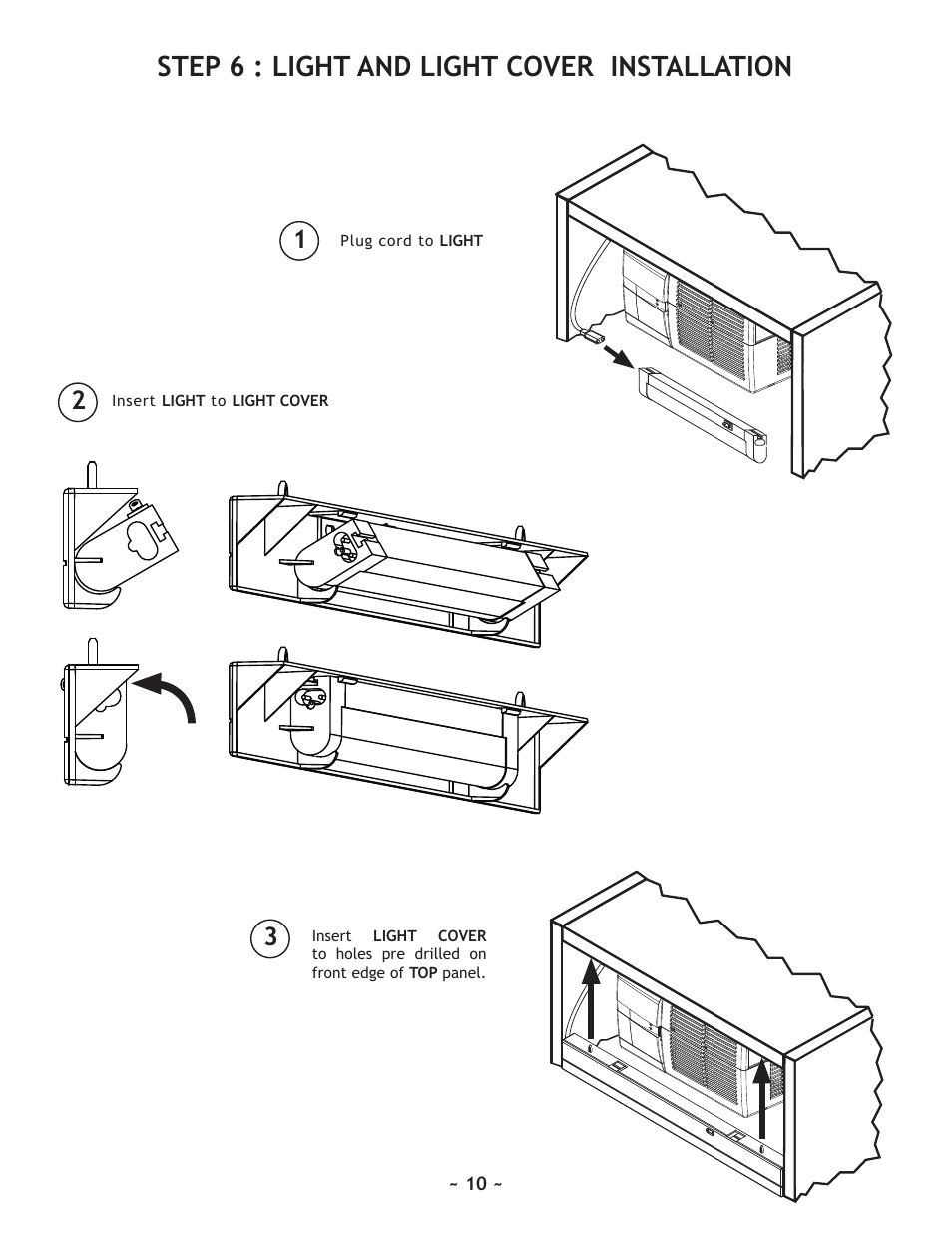 Step 6 : light and light cover installation | Nuvo 220 User Manual | Page 10 / 16