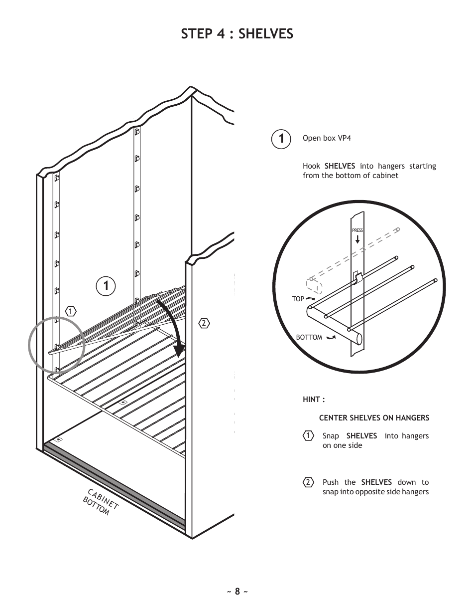 Step 4 : shelves | Nuvo 220 User Manual | Page 8 / 16