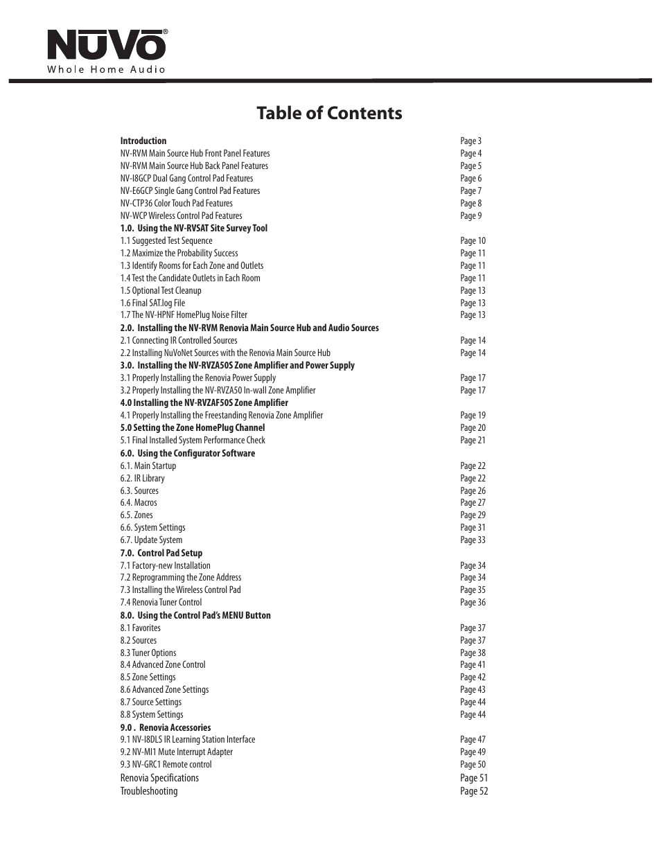 Nuvo Stereo System User Manual | Page 10 / 64