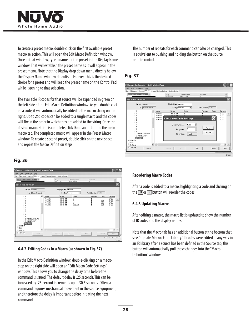 Nuvo Stereo System User Manual | Page 36 / 64