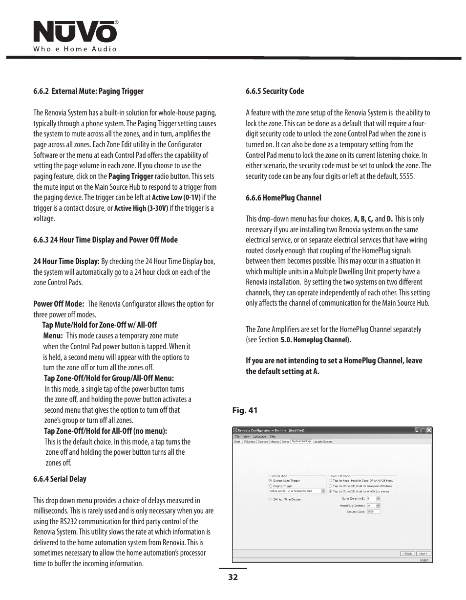 Nuvo Stereo System User Manual | Page 40 / 64