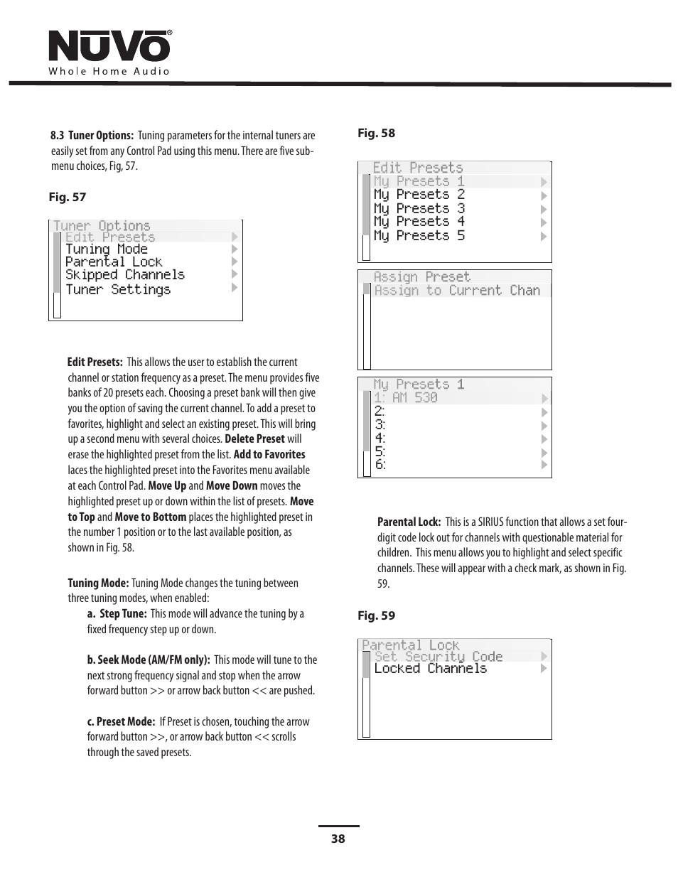 Nuvo Stereo System User Manual | Page 46 / 64