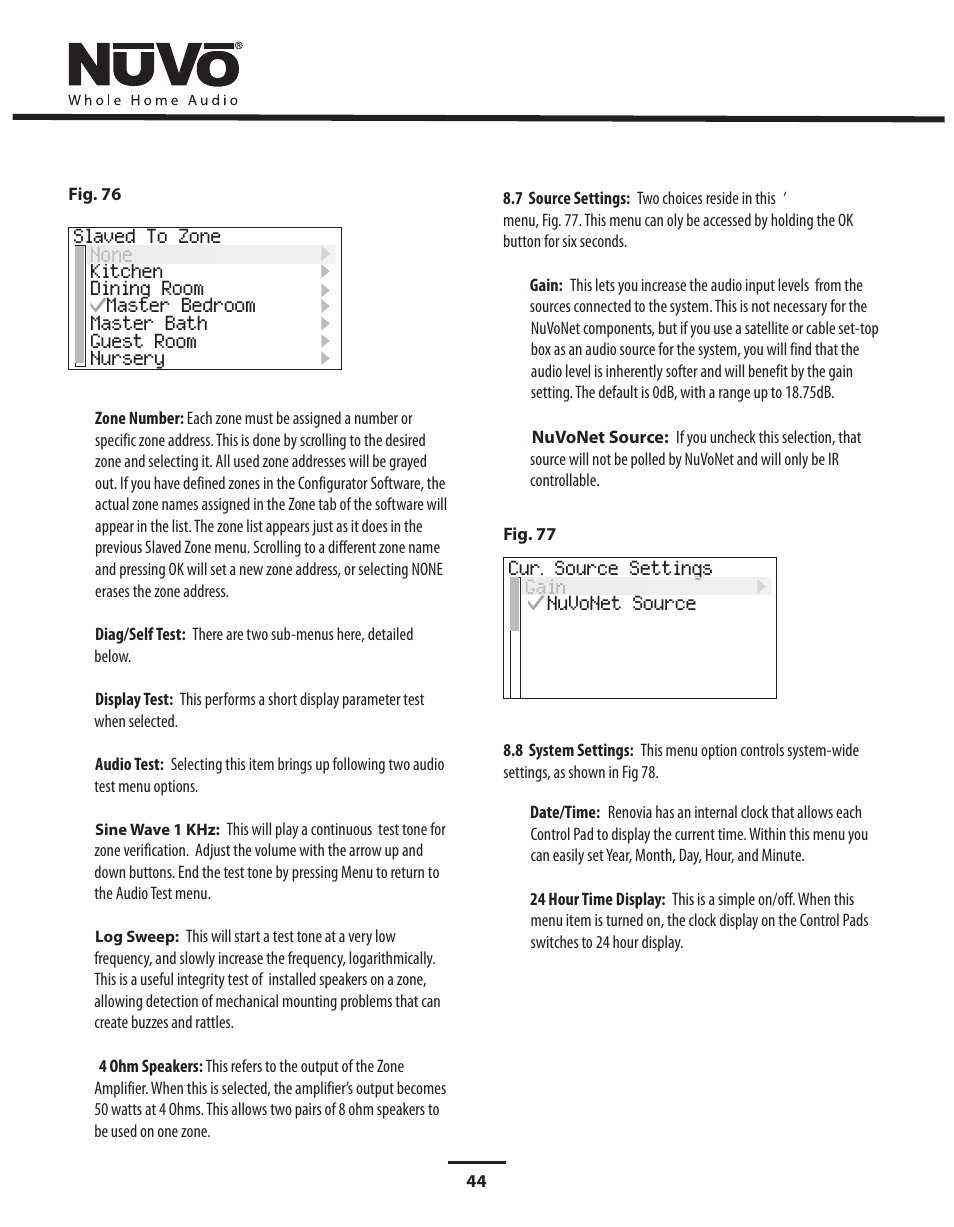 Nuvo Stereo System User Manual | Page 52 / 64