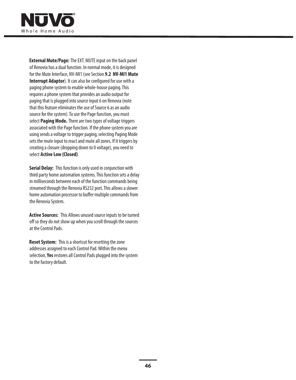 Nuvo Stereo System User Manual | Page 54 / 64