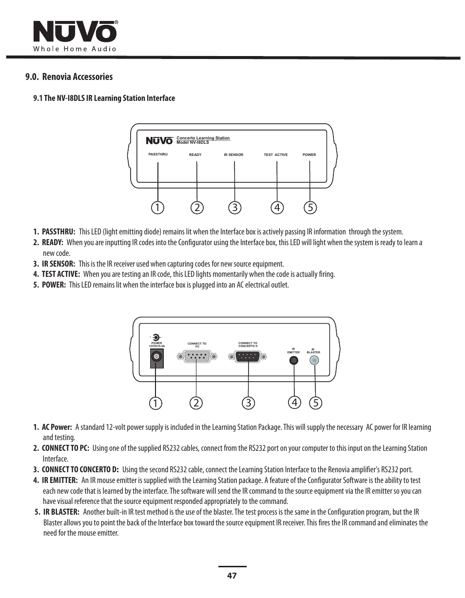 Renovia accessories | Nuvo Stereo System User Manual | Page 55 / 64