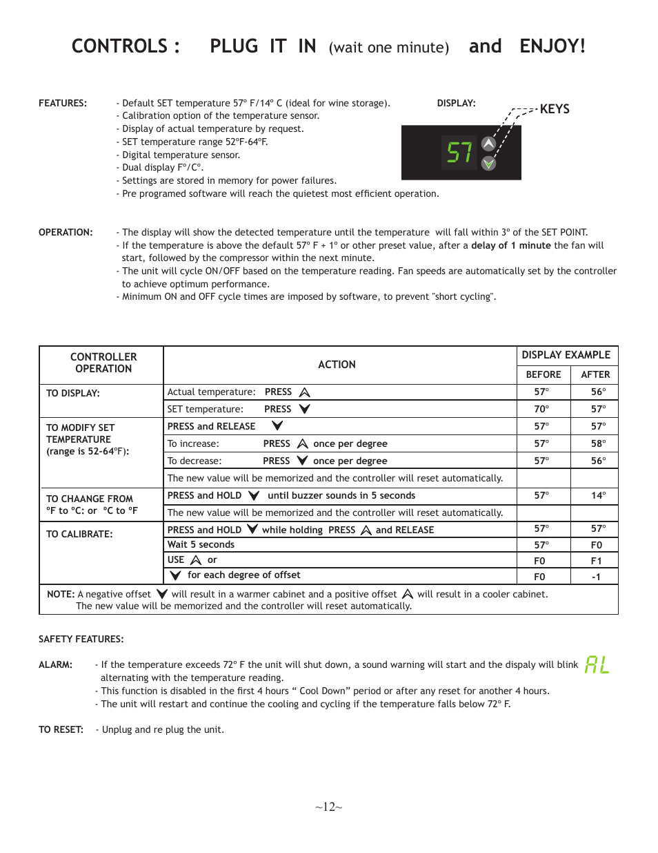 Controls : plug it in, And enjoy, Wait one minute) | Nuvo 500 User Manual | Page 12 / 16