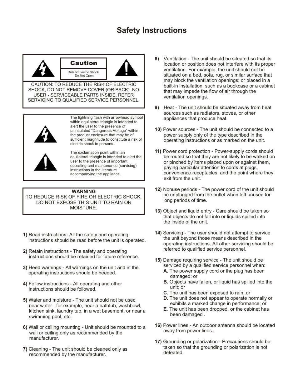 Safety instructions | Nuvo NV-T3 User Manual | Page 2 / 12