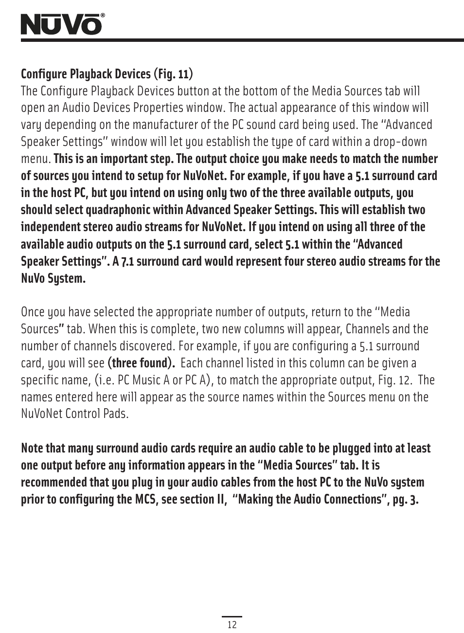 Configure playback devices | Nuvo Music Port NV-MP User Manual | Page 14 / 46