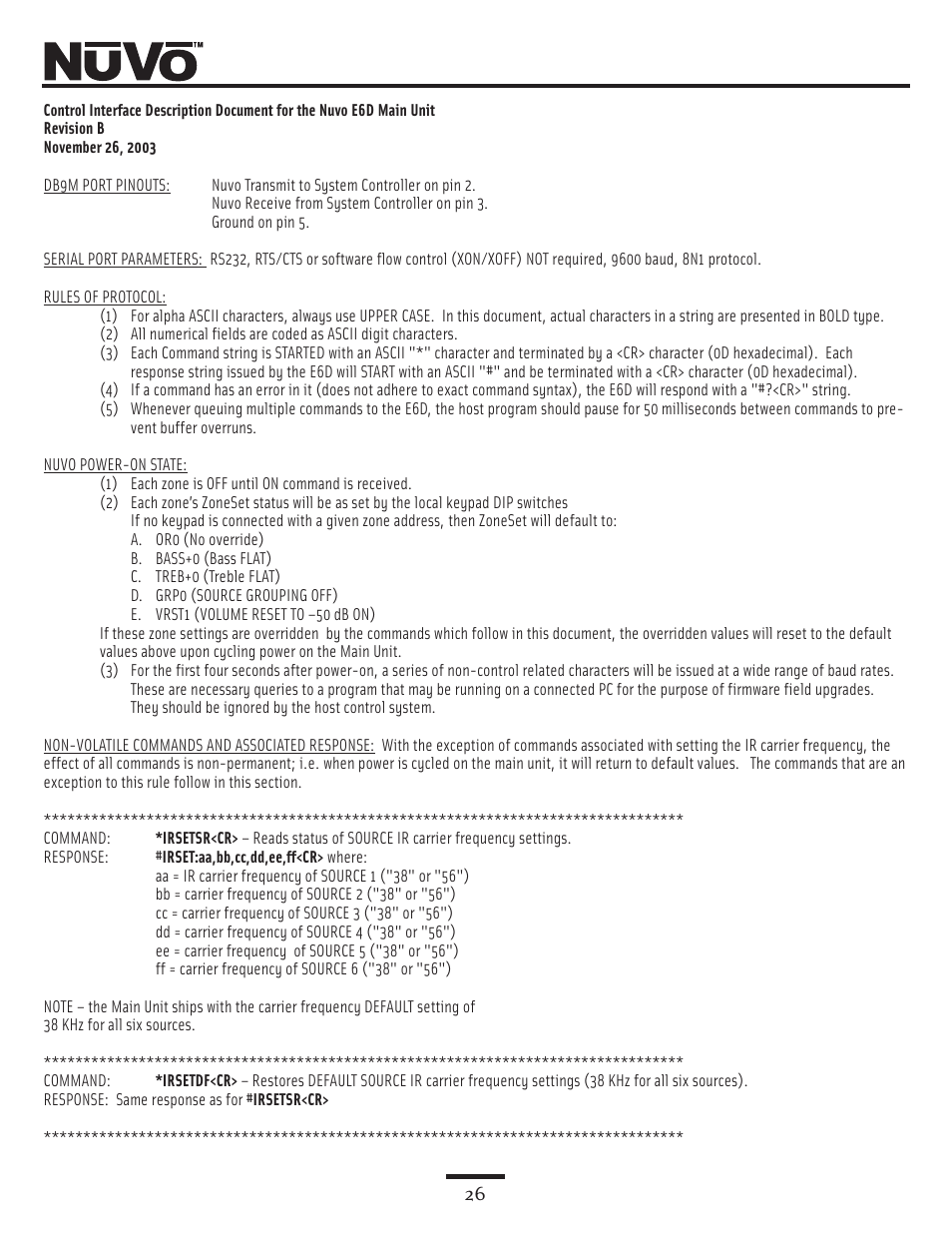 Nuvo NV-E6DMS User Manual | Page 26 / 32