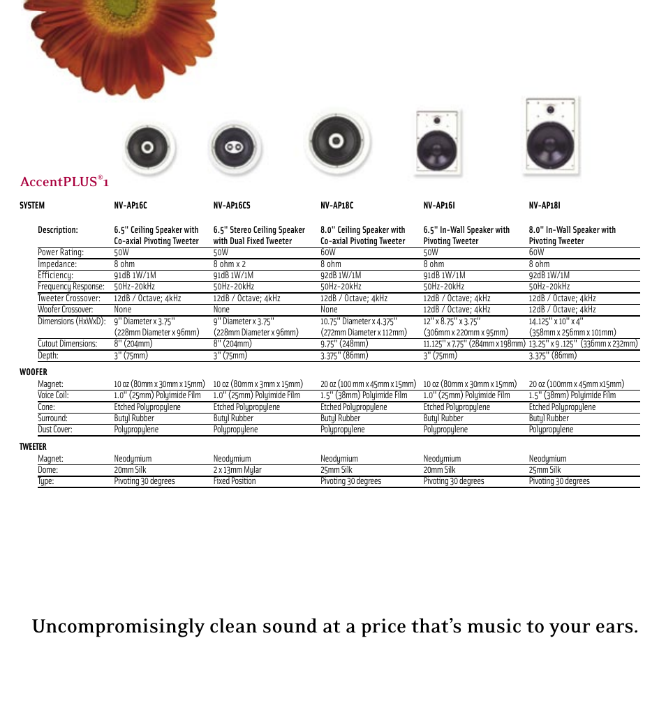 Accentplus | Nuvo AccentPLUS Speaker User Manual | Page 10 / 16