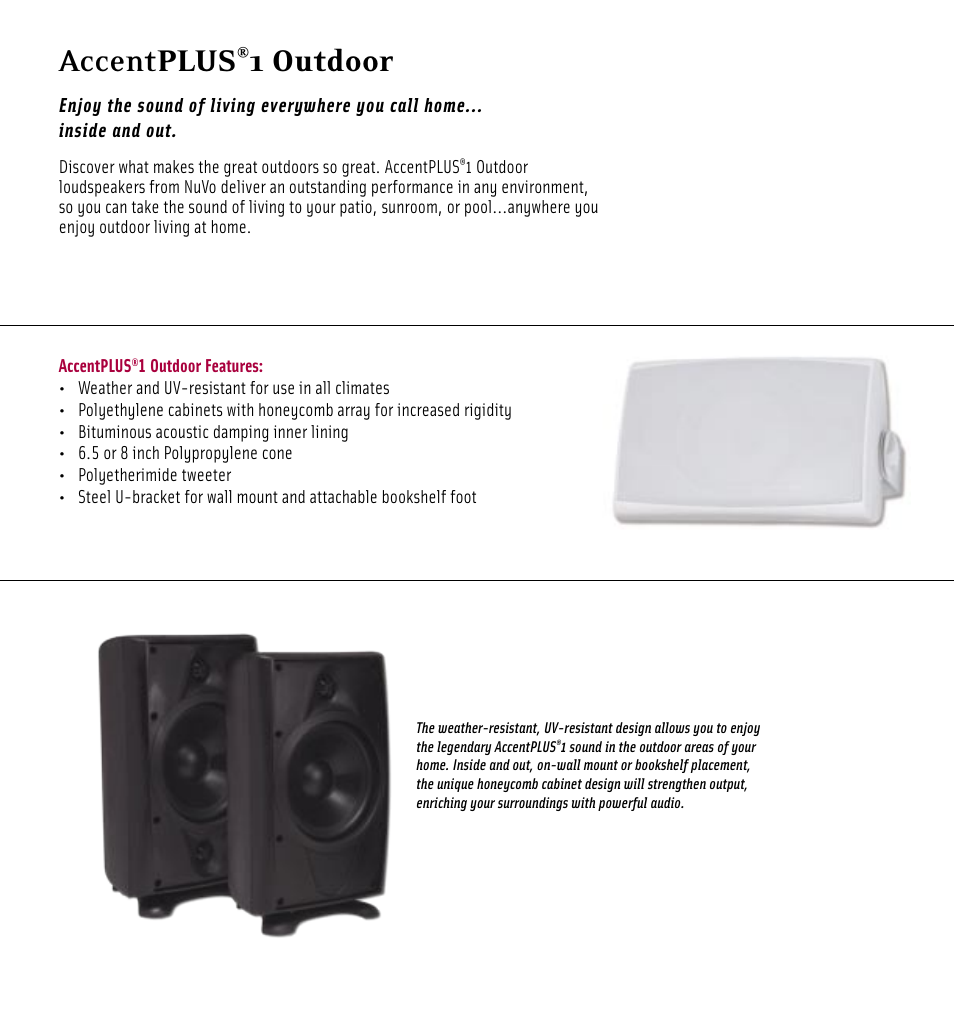 On e | Nuvo AccentPLUS Speaker User Manual | Page 5 / 16