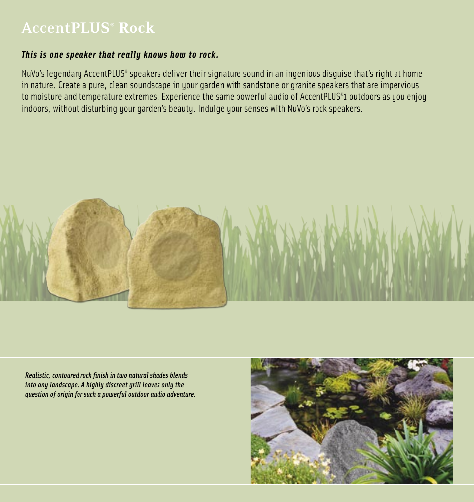 Accent plus, Rock | Nuvo AccentPLUS Speaker User Manual | Page 8 / 16