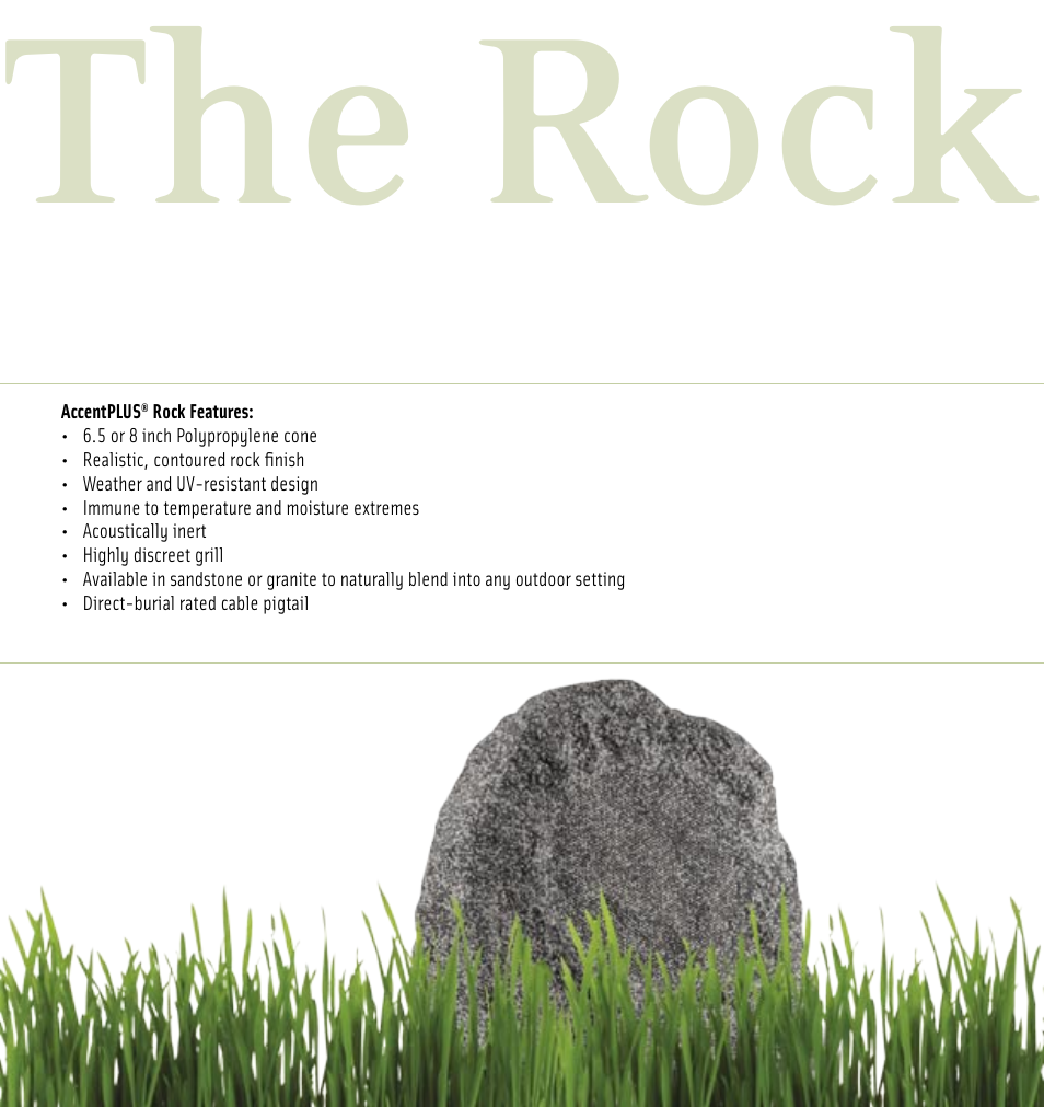 The rock | Nuvo AccentPLUS Speaker User Manual | Page 9 / 16