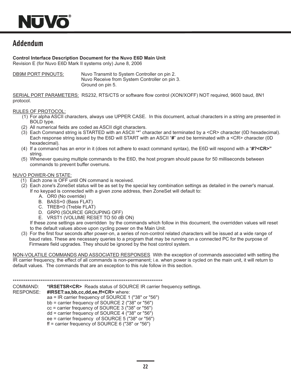 Addendum | Nuvo NV-E6DMS-DC User Manual | Page 23 / 29