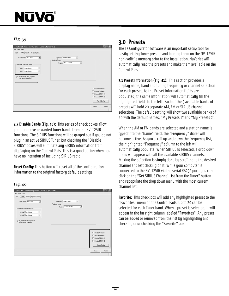 0 presets | Nuvo NV-T2SIR User Manual | Page 25 / 30