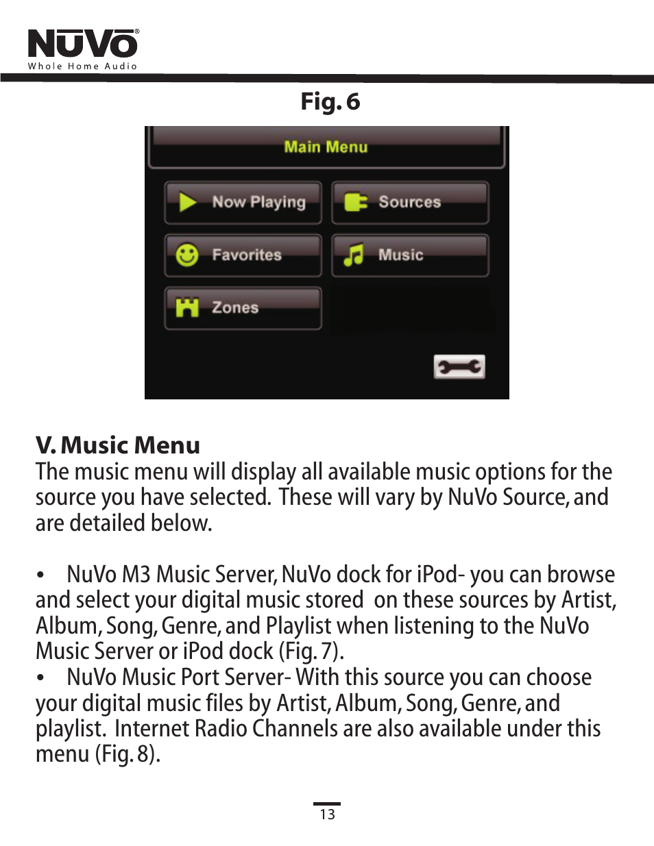 Main menu picture | Nuvo NV-CTP36 User Manual | Page 14 / 24