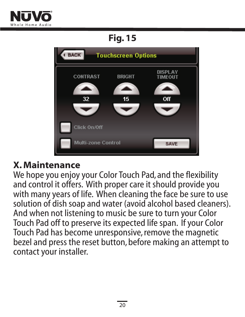 Maintenance | Nuvo NV-CTP36 User Manual | Page 21 / 24