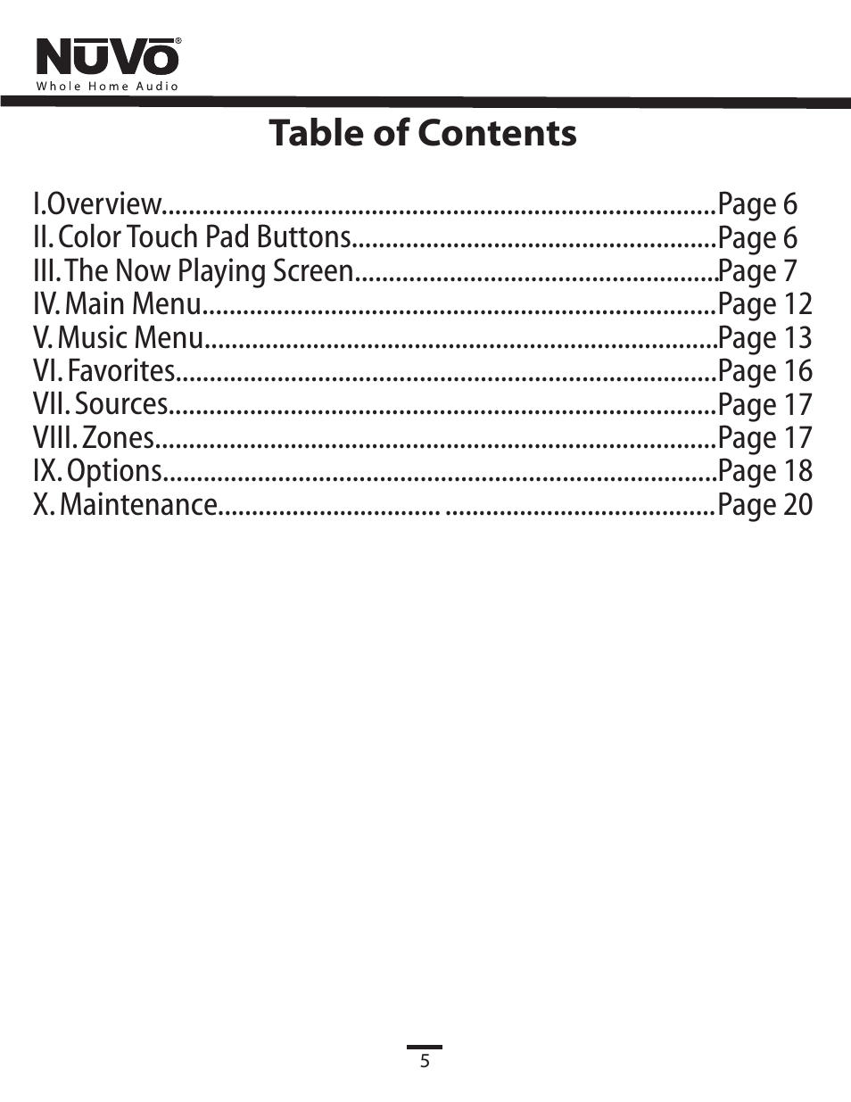 Nuvo NV-CTP36 User Manual | Page 6 / 24