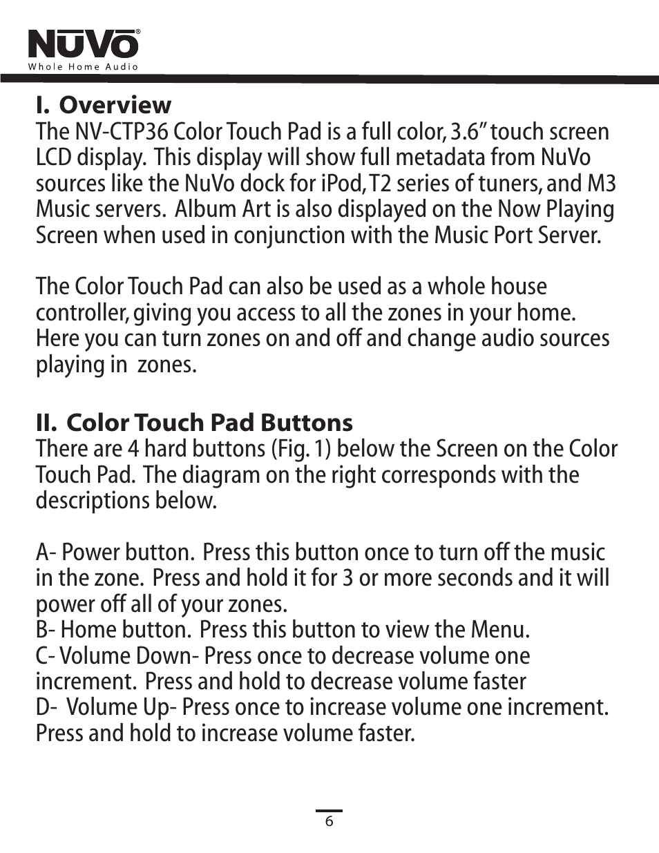 Overview | Nuvo NV-CTP36 User Manual | Page 7 / 24