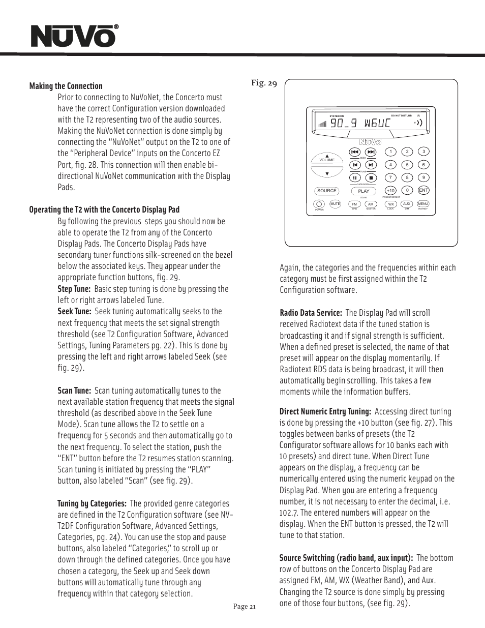 Page 21 | Nuvo T2 User Manual | Page 22 / 32