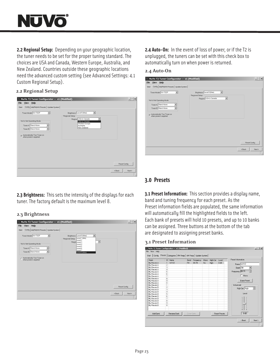 Nuvo T2 User Manual | Page 24 / 32