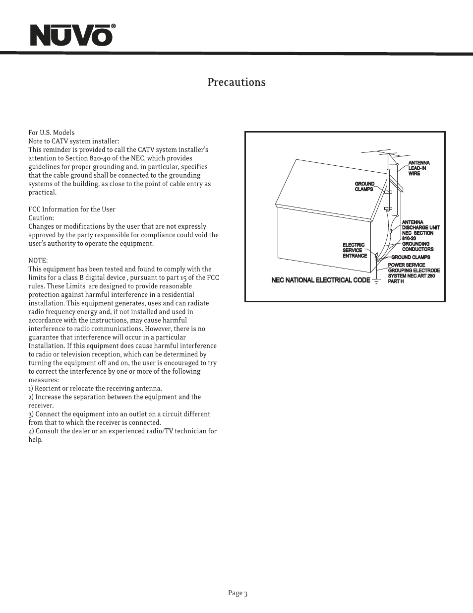 Page 3 | Nuvo T2 User Manual | Page 4 / 32