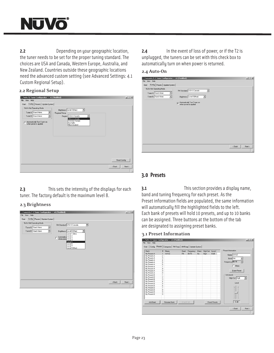 Nuvo NV-T2FX User Manual | Page 24 / 32