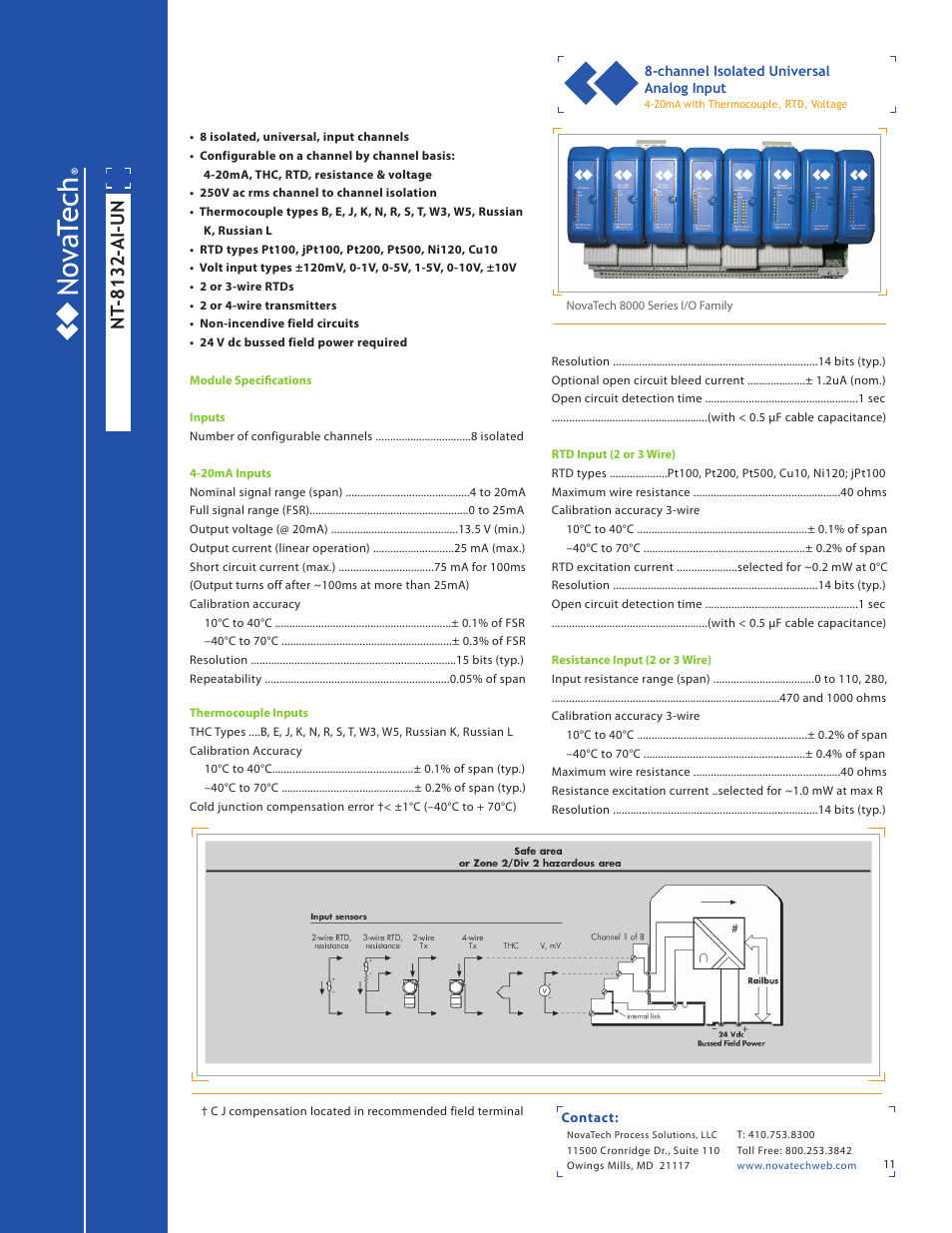 Nt -8132-ai-un | NotaTech 8000SeriesI/O User Manual | Page 11 / 28