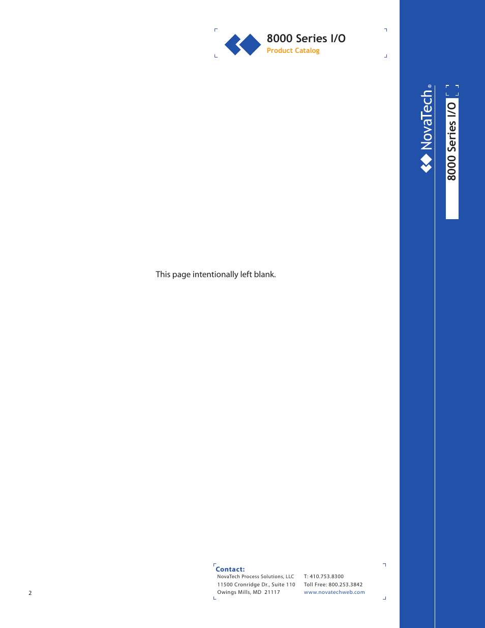 8000 series i/o | NotaTech 8000SeriesI/O User Manual | Page 2 / 28