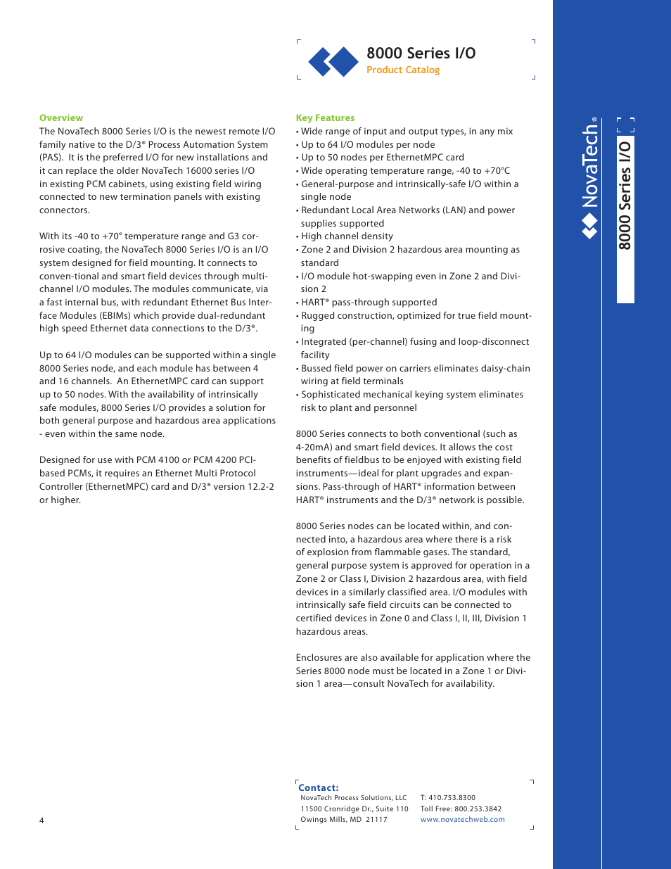 8000 series i/o | NotaTech 8000SeriesI/O User Manual | Page 4 / 28