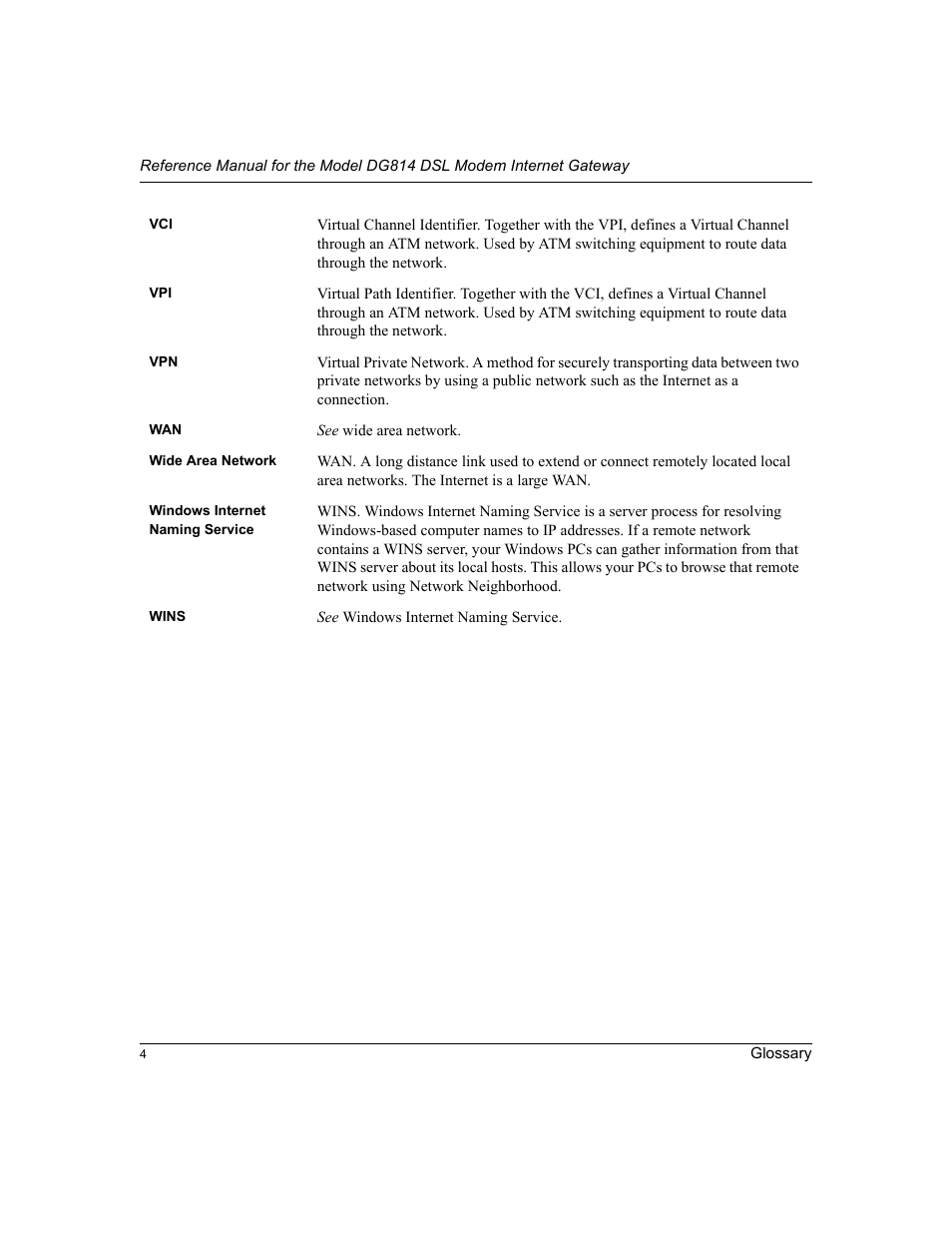 NETGEAR DG814 DSL User Manual | Page 106 / 112