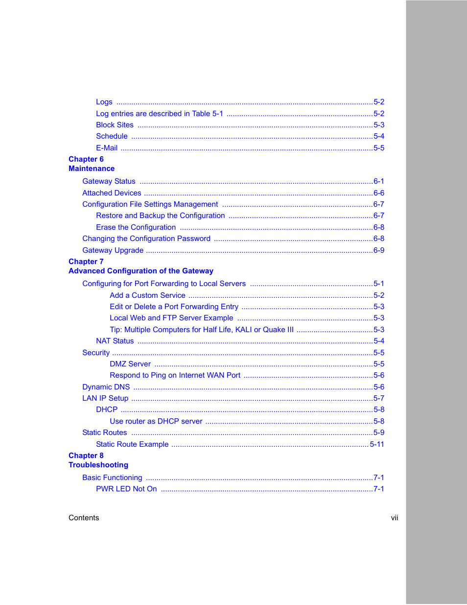 NETGEAR DG814 DSL User Manual | Page 7 / 112