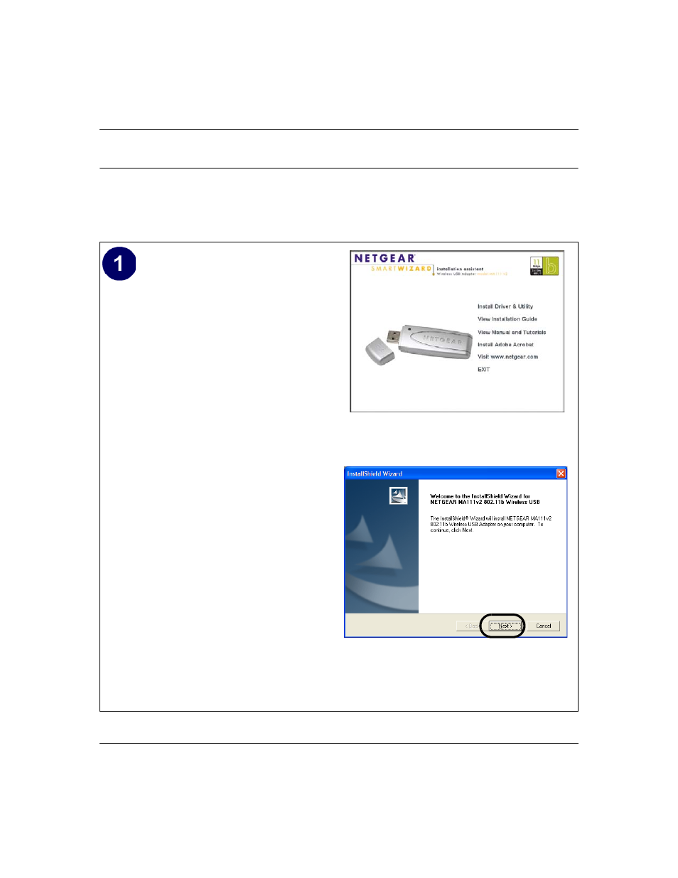 Basic installation instructions, For windows xp users installing a ma111, Basic installation instructions -4 | For windows xp users installing a ma111 -4, Basic | NETGEAR MA111 User Manual | Page 22 / 83