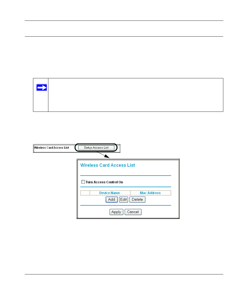 How to restrict wireless access by mac address, How to restrict wireless access by mac address -13 | NETGEAR WPNT834 User Manual | Page 51 / 107